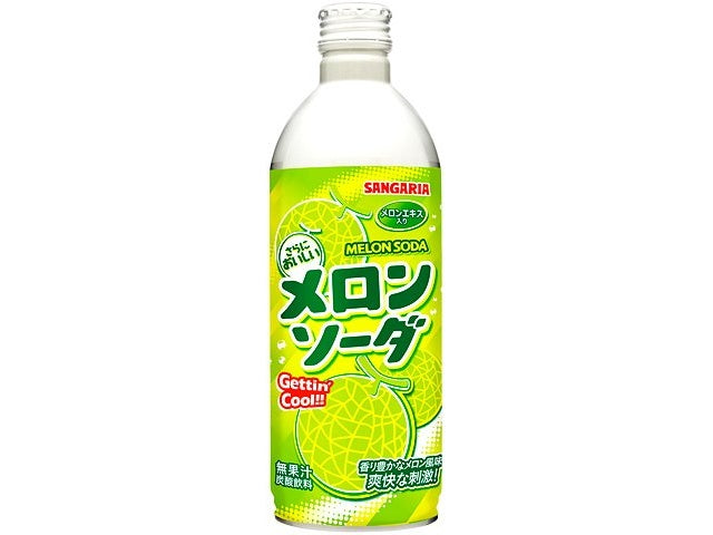 Sangaria Melon Soda Bottle Can 500g Japanese carbonated drink