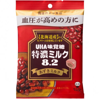 UHA Mikakuto Tokuno Milk 8.2 Azuki Red Bean Milk Candy 93g UHA Mikakuto