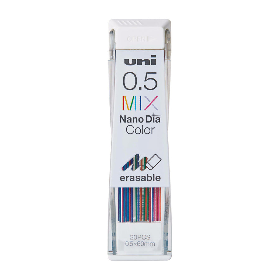 Mitsubishi Pencil Uni NanoDia Color Mechanical Pencil Leads 0.5mm Mix - 20 Pieces Mitsubishi Pencil