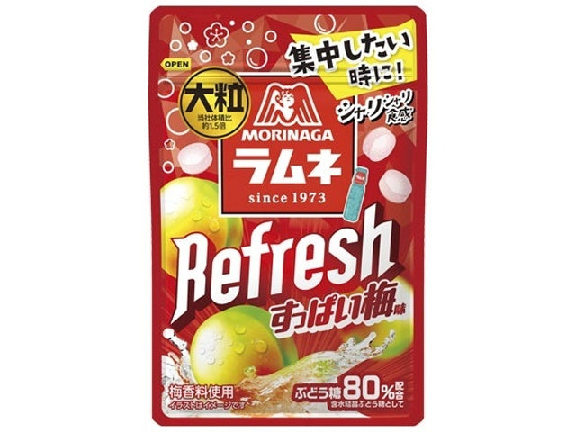Morinaga Refresh Sour Plum Ramune Candy 28g front package