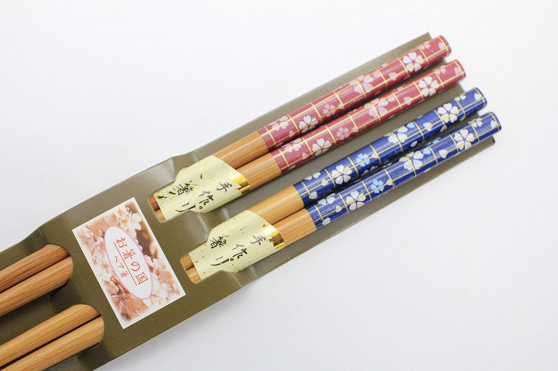Cherry Design Pair Chopsticks, 2 Pairs