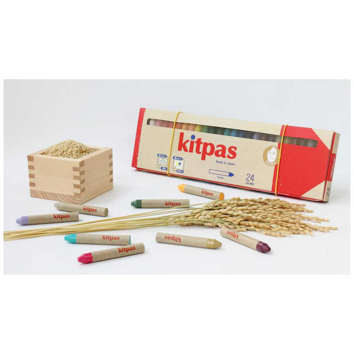 Kitpas Child Safe Rice Crayons 24 Colors