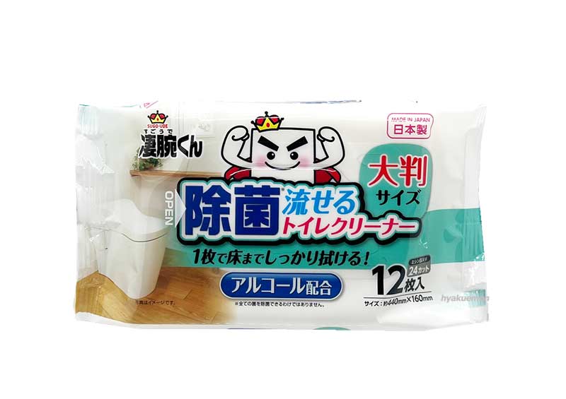 Sugoude-kun Flushable Toilet Cleaner Sheets (Large Size)  12 Sheets Yui mart