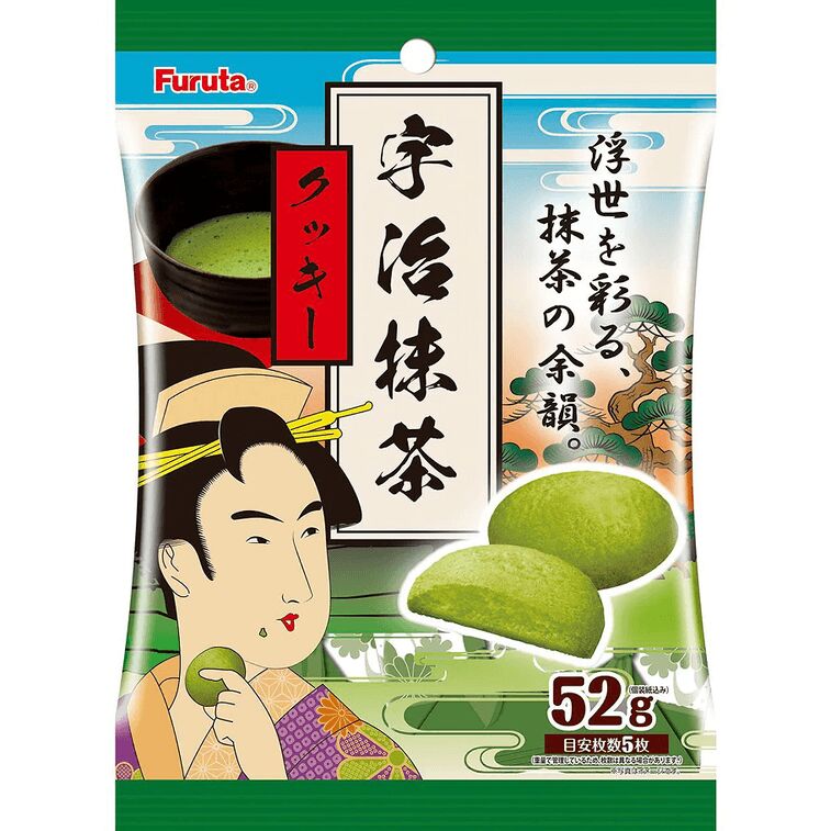 Furuta Uji Matcha Cookies 52g Japanese matcha cookie snack package