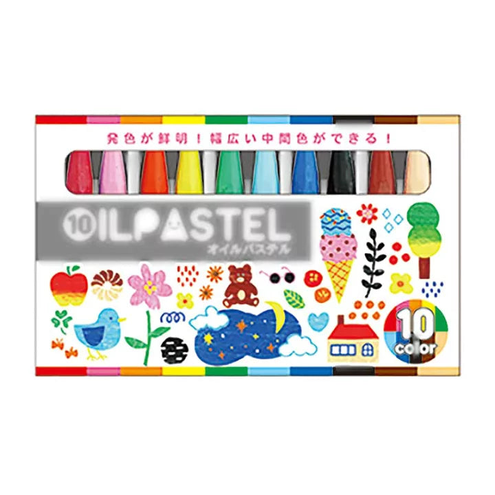 10 Color oil pastels
