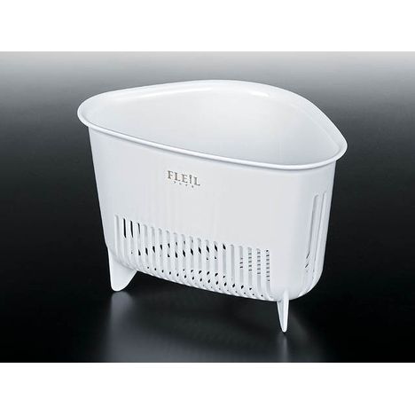 Nakaya white sink corner waste strainer basket