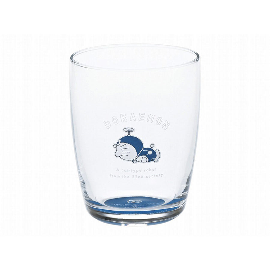 Doraemon Indigo Bottom Color Glass Tumbler S 260ml Doraemon