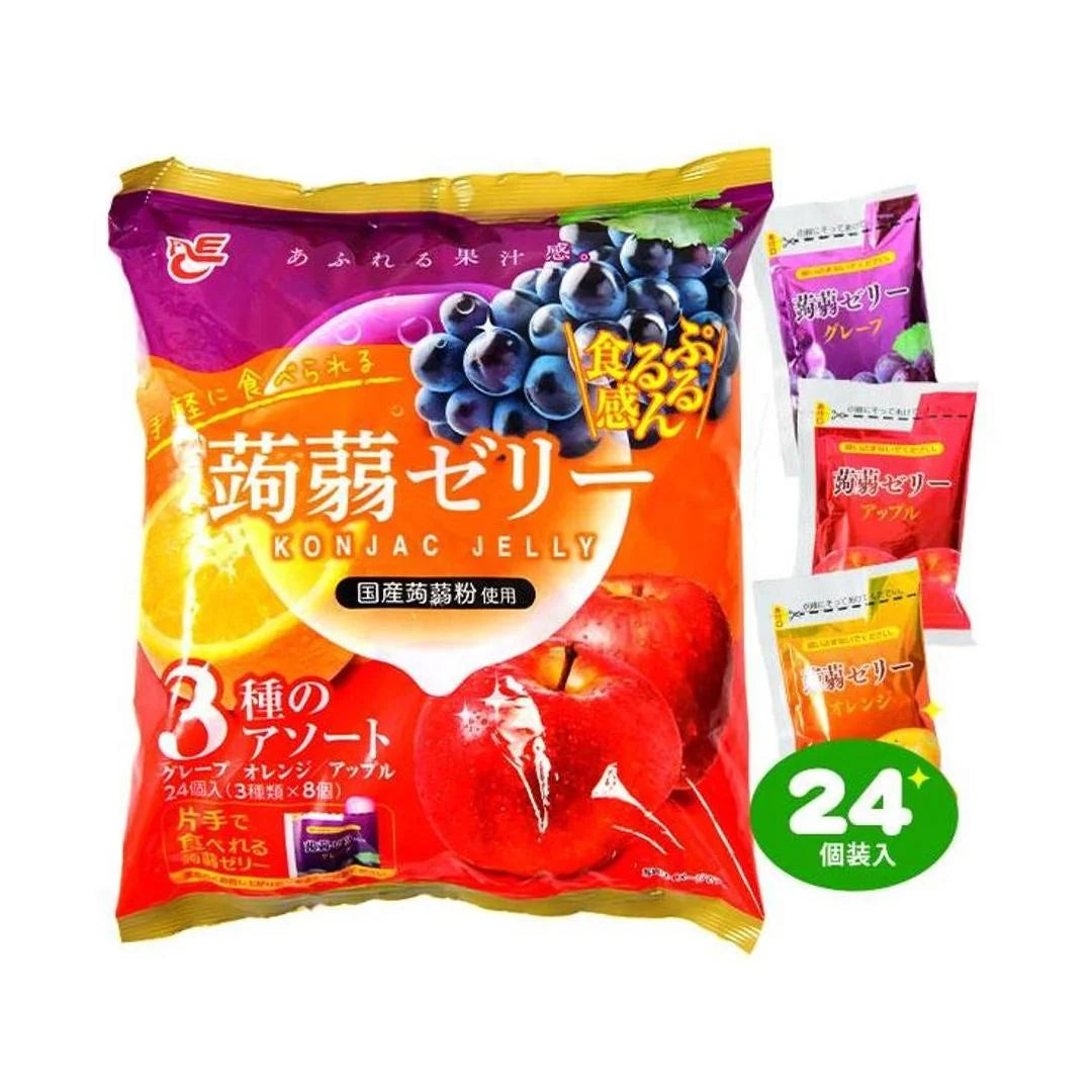 Ace Konjac Jelly Grape Orange Apple 24pcs