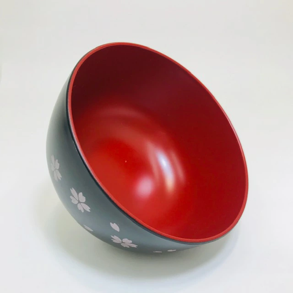 A middle bowl （Washing-up washing machine OK） Sakura Black, Size S
