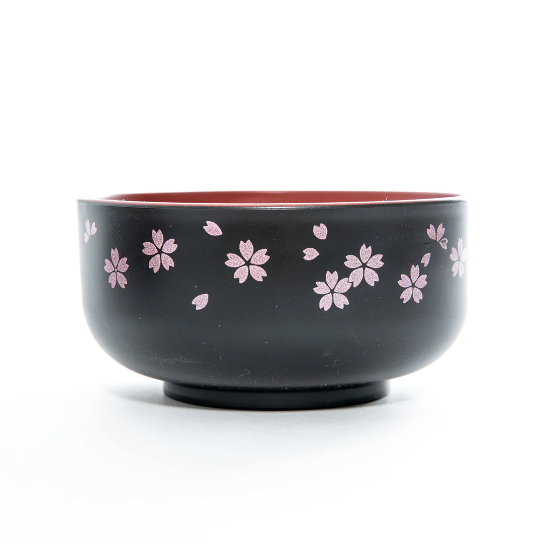 A middle bowl （Washing-up washing machine OK） Sakura Black,Size M