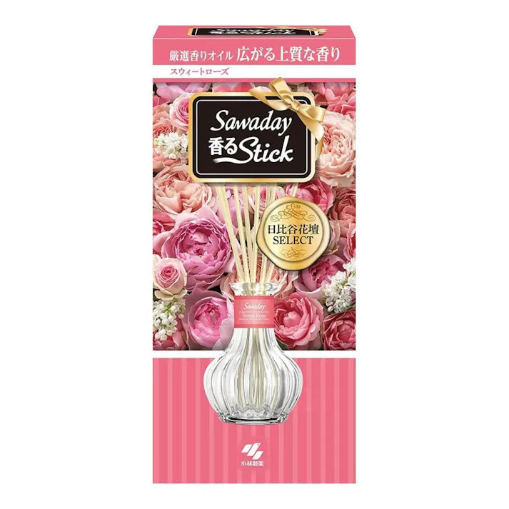 Kobayashi Pharmaceutical Hibiya Flower Bed Indoor Diffuser Home Fragrance ~ Rich Rose 70ml
