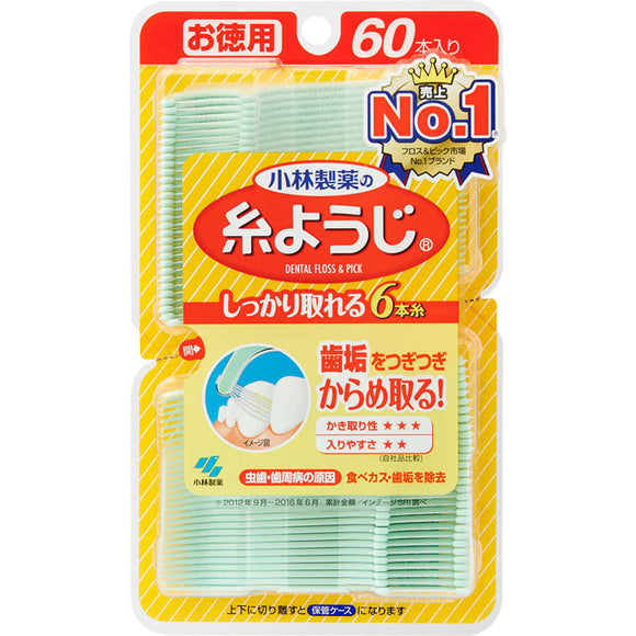Kobayashi Itoyoji Dental Floss Picks 60 Count package front