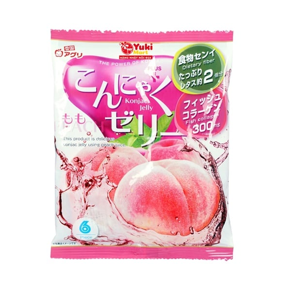 Yukiguni Agri Konjac Jelly Peach Flavor 6 pieces