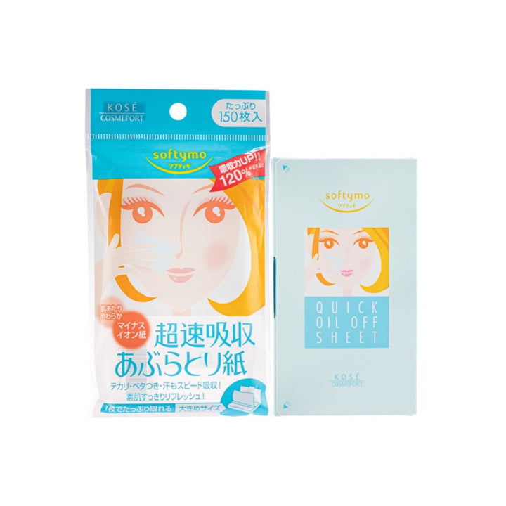 KOSE Softymo oil-blotting paper package with quick oil off sheet case
