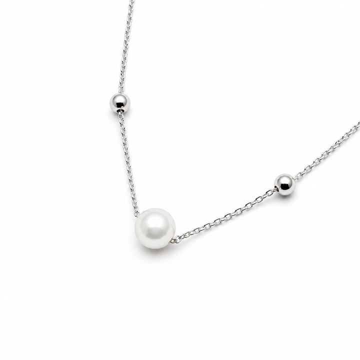 Dainty Pearl Station Necklace Yui mart