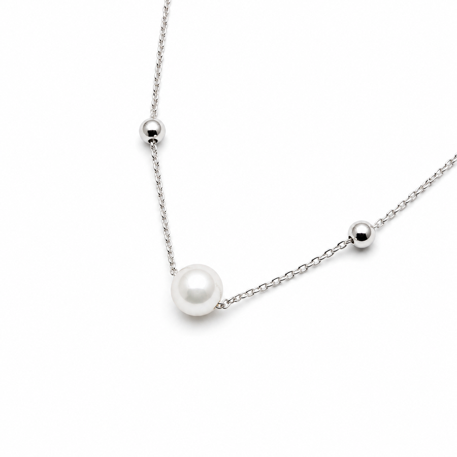 Dainty Pearl Station Necklace Yui mart