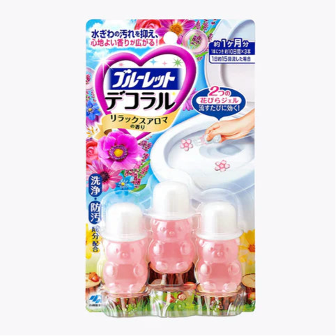 Kobayashi Bluelet Decoral Toilet Cleaning Gel – Relax Aroma (3-Pack)
