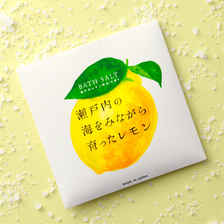Daily Aroma Japan Setouchi Lemon Aroma Bath Salt 40g packet with sea salt