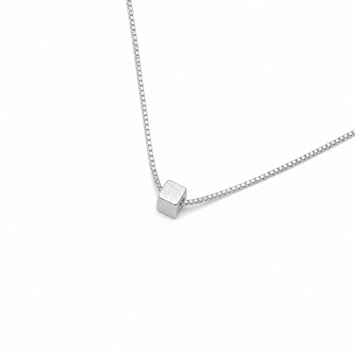 Minimalist Cube Pendant Necklace Yui mart