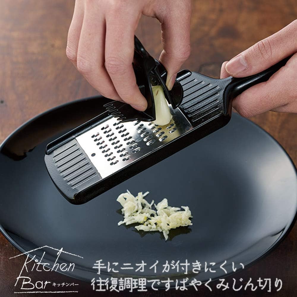 Shimomura Kougyou Kitchen Bar Minced Garlic Dishwasher Safe Niigata Tsubame-Sanjo Black