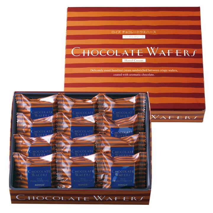 ROYCE Chocolate Wafers Hazel Cream package and wafers