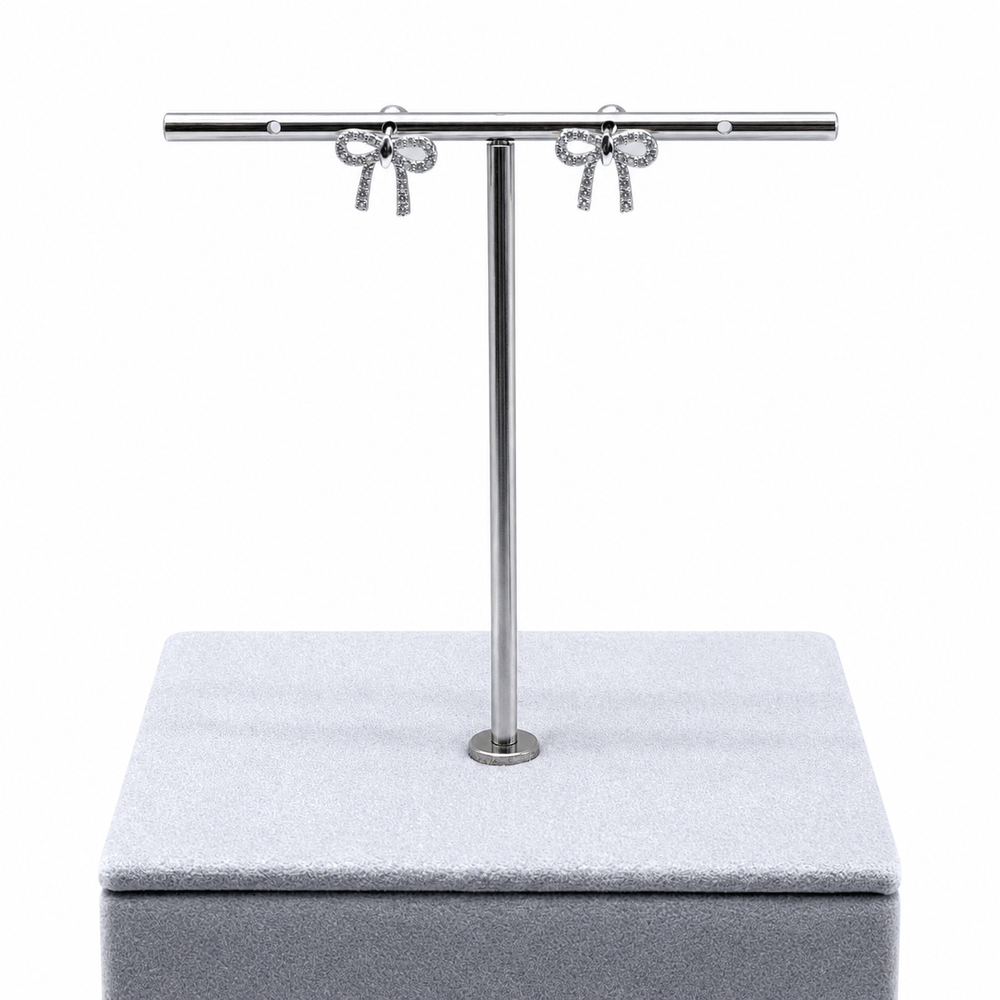 925 Sterling Silver Bow Stud Earrings for Women Yui mart