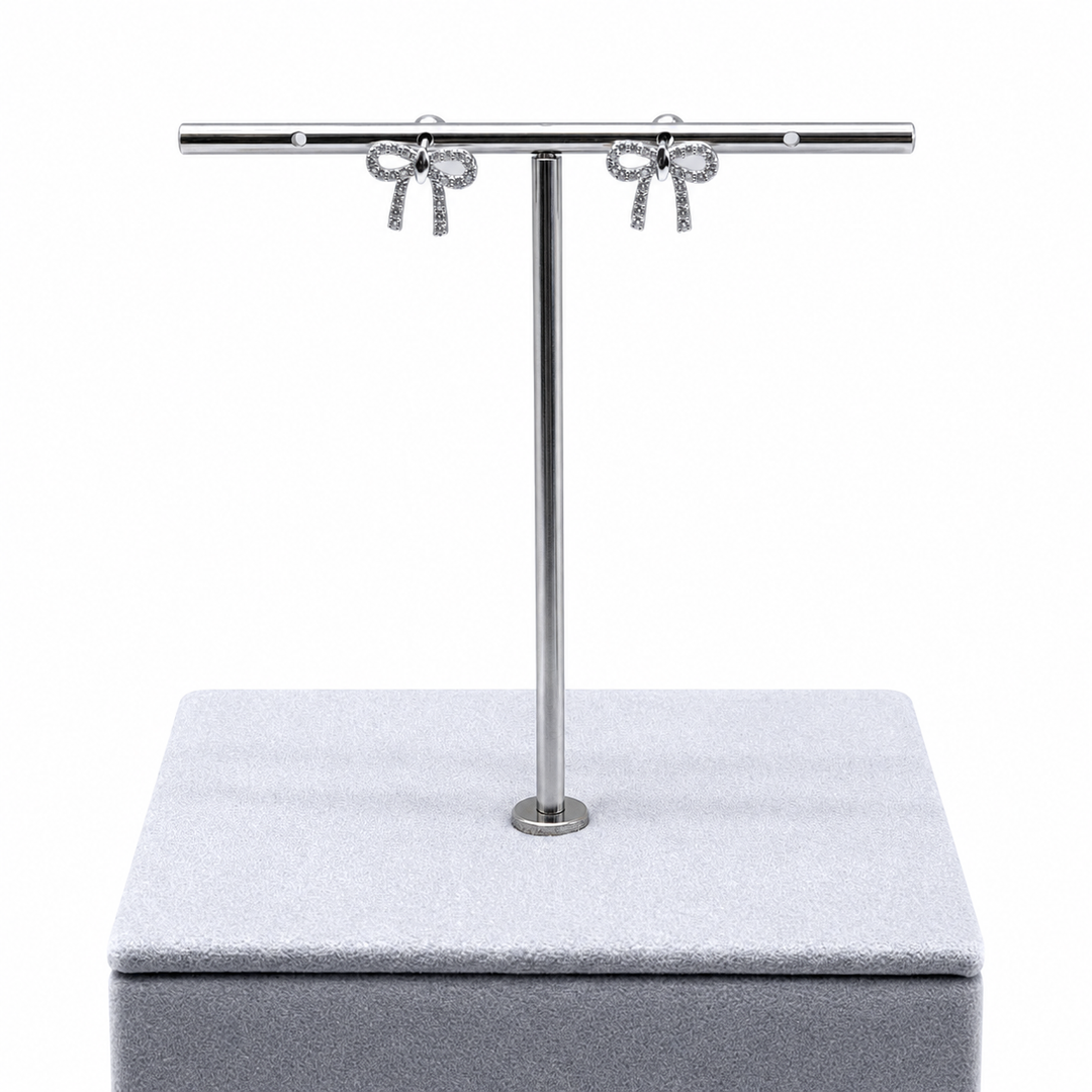 925 Sterling Silver Bow Stud Earrings for Women Yui mart