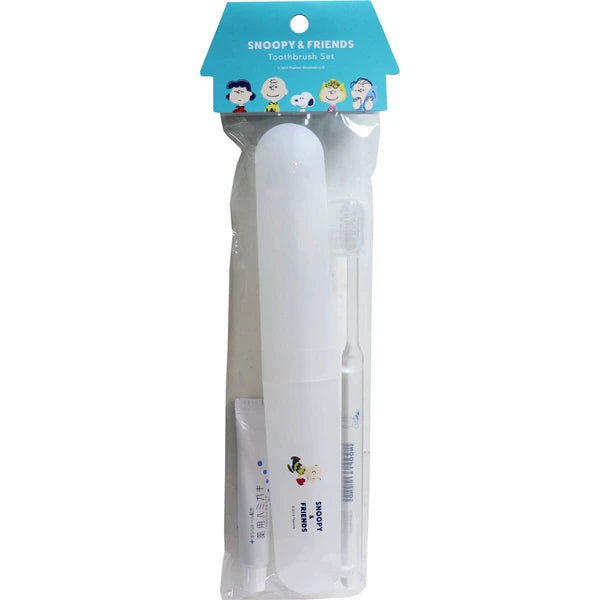 Fine Snoopy & Friends Travel Toothbrush Set White Fine