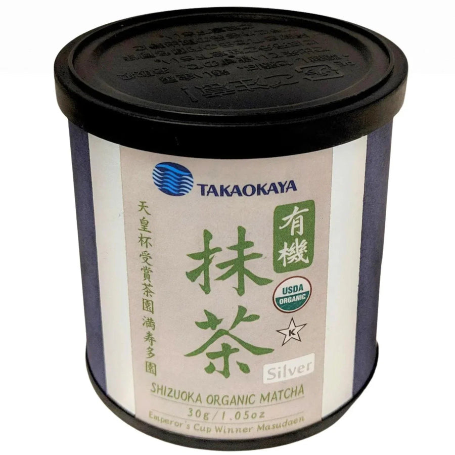 Takaokaya Shizuoka Organic Matcha Silver Grade powder 30g can