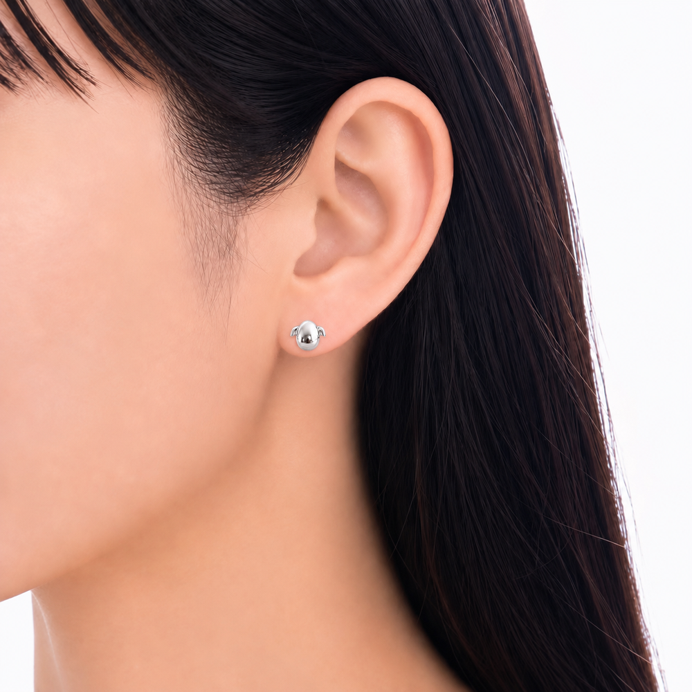 Angel Egg Stud Earrings Yui mart
