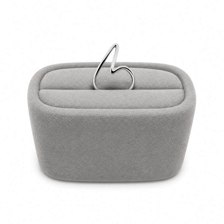 925 Sterling Silver Adjustable Open Ring – Modern Wave Design Yui mart