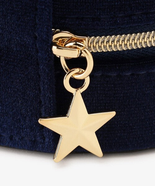 Afternoon Tea  Velvet Starry Sky Pattern Round Jewelry Storage Box