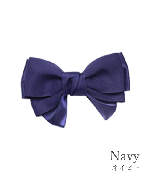 Non-slip silicone grosgrain and satin bow hair clip Yui mart