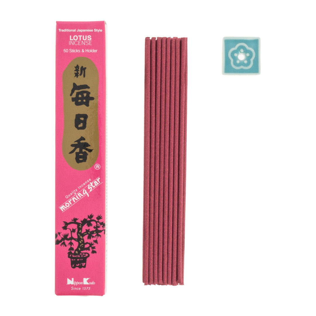 Nippon Kodo Morning Star Lotus Incense(50 sticks & holder)
