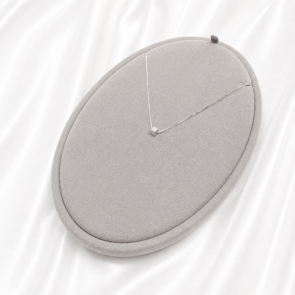 Minimalist Cube Pendant Necklace Yui mart