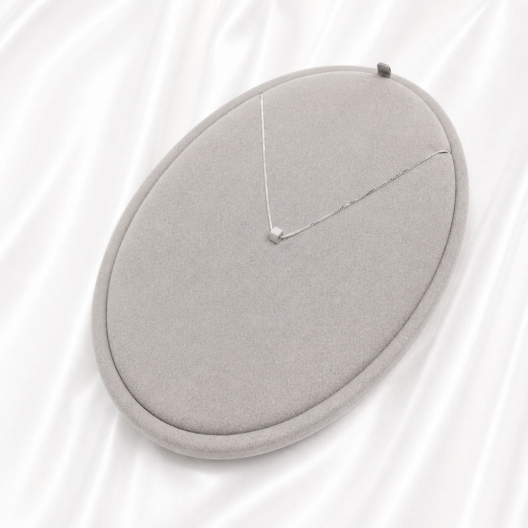 Minimalist Cube Pendant Necklace Yui mart