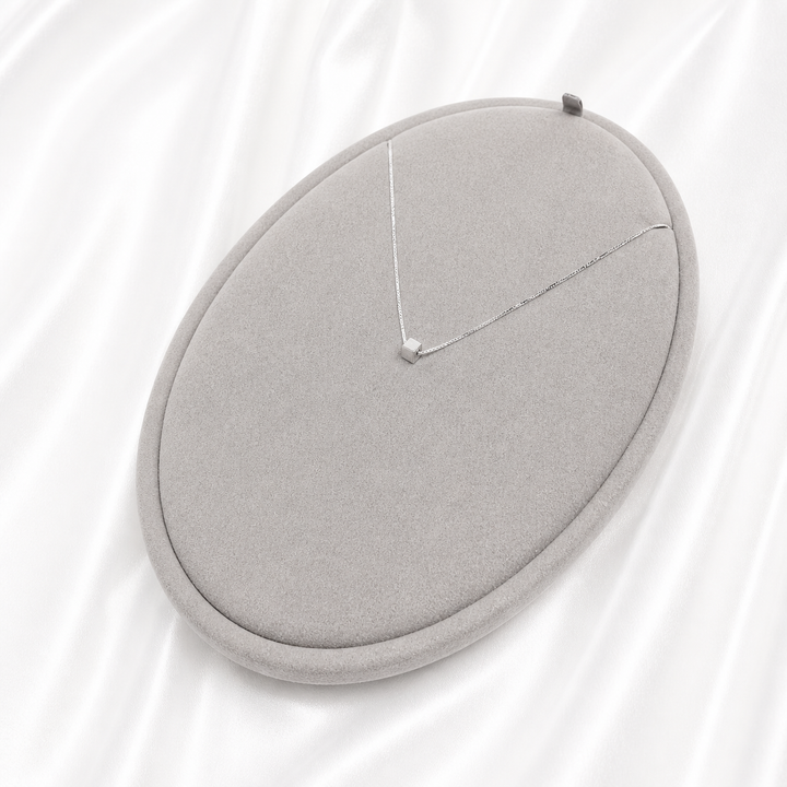 Minimalist Cube Pendant Necklace Yui mart