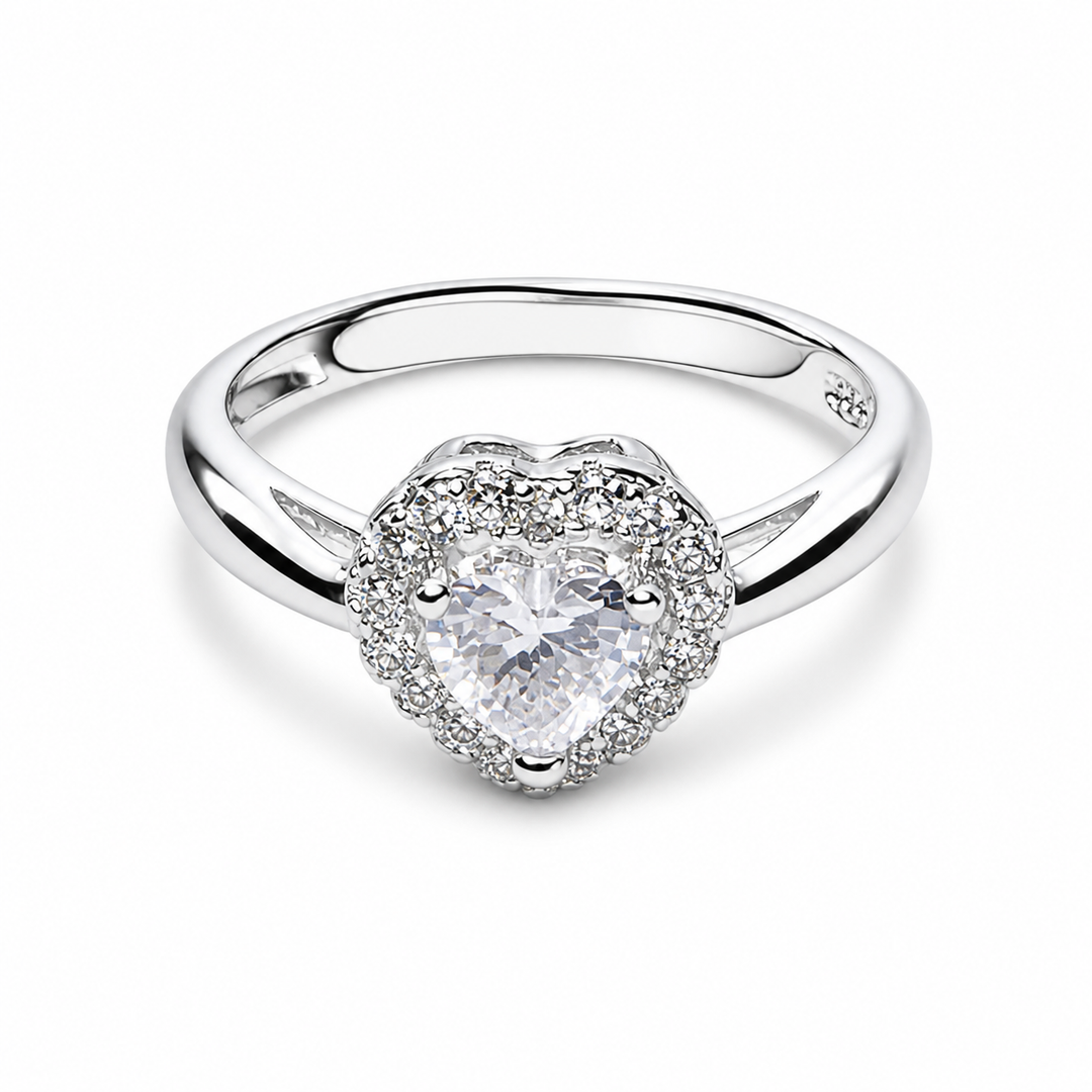 Adjustable Heart Halo Ring Yui mart