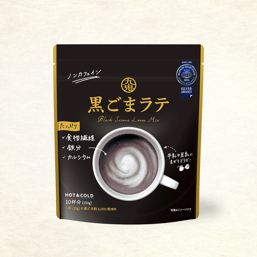 Kuki Caffeine-Free Black Sesame Latte  – Rich in Iron & Calcium 150g Yui mart