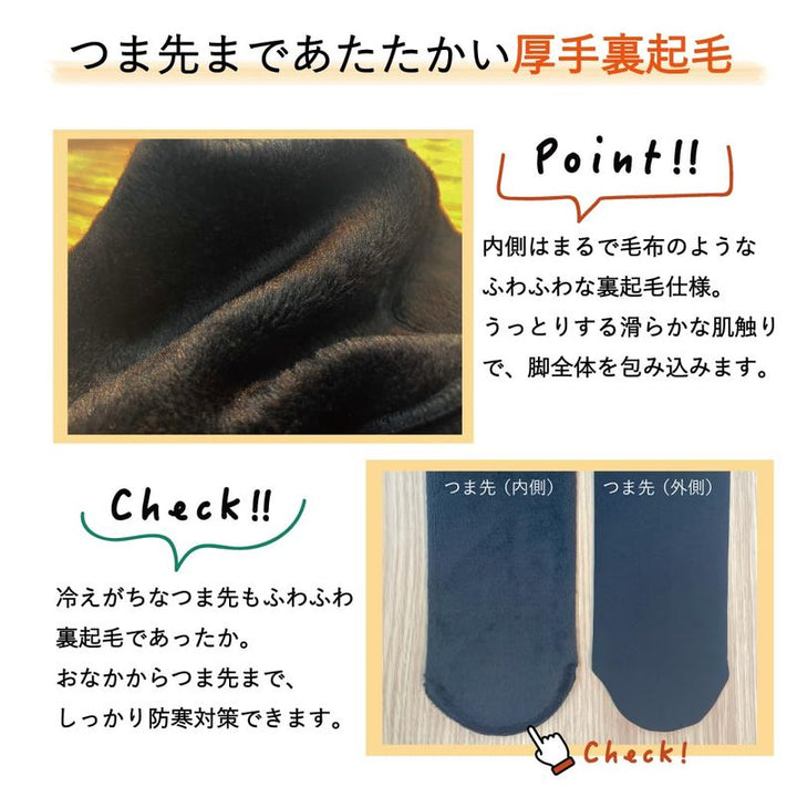 Atsugi Blanket-soft Pantyhose, Sizes L-LL, 320 Denier, Thick Fleece Lining