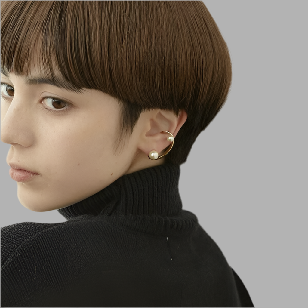 Shesay Earrings/Glass Pearl Nickel-Free Left Ear Single