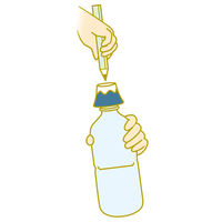 Shachihata Kezuri Cap pencil sharpener attaches to empty bottle