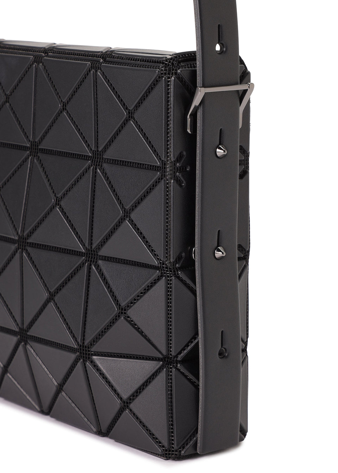 BAO BAO ISSEY MIYAKE OBLONG Matte Black shoulder bag close-up geometric matte panels