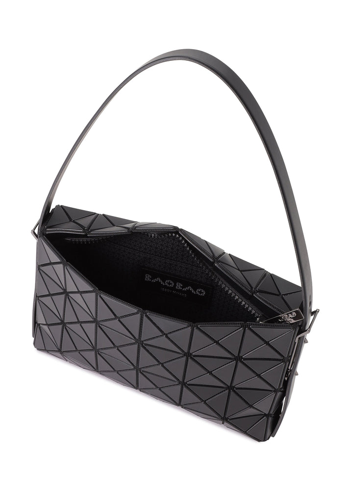 BAO BAO ISSEY MIYAKE OBLONG Matte Black shoulder bag zipper opening and interior detail