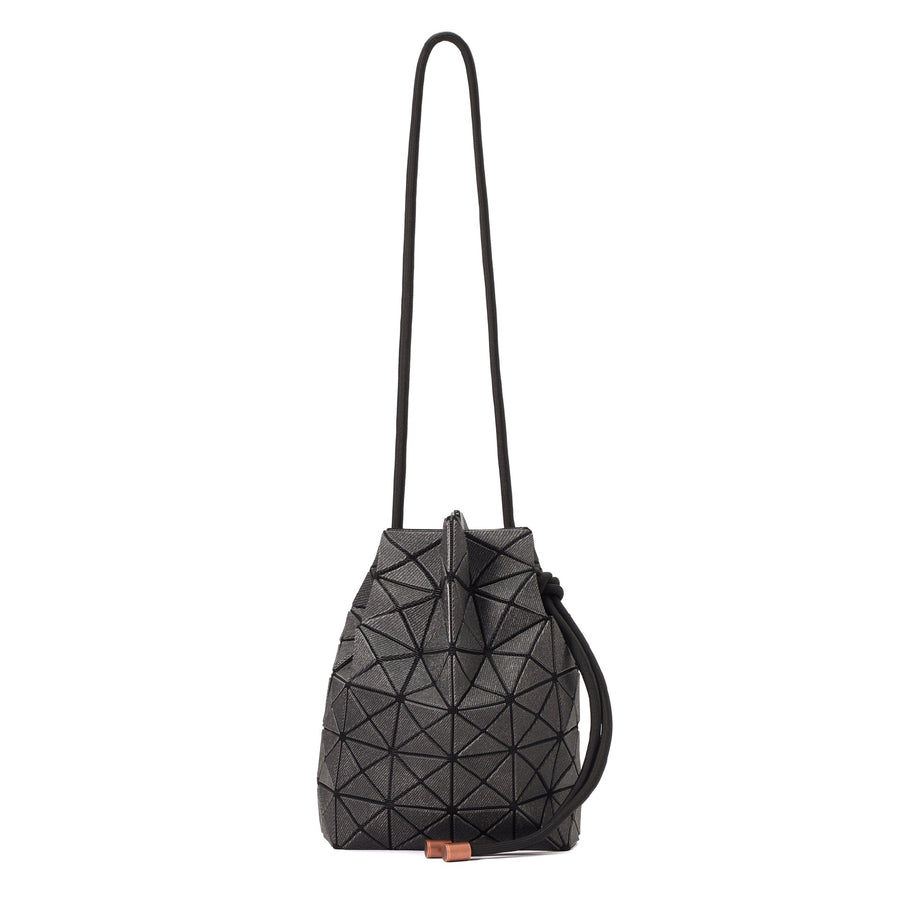 BAO BAO ISSEY MIYAKE WRING DENIM Black drawstring bag front product view