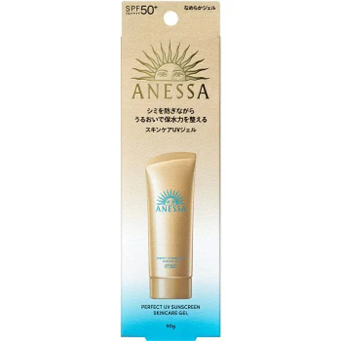 Shiseido ANESSA Perfect UV Skincare Gel NA SPF50+ PA++++ 90g Japanese sunscreen gold tube