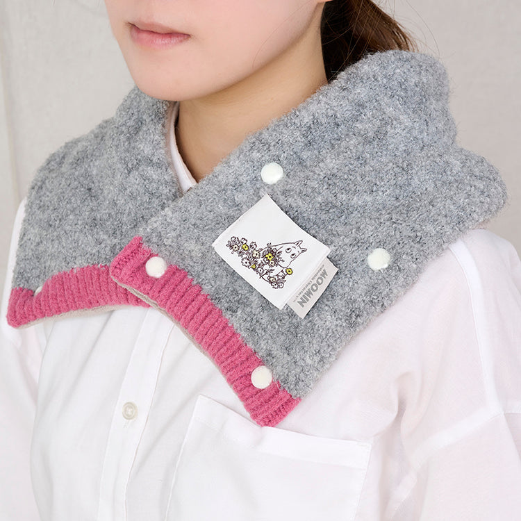 MOOMIN x macocca gray snood tippet detail 5