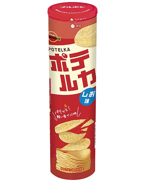 Bourbon Potelka Salt Flavor Potato Chips 90g Japanese snack package