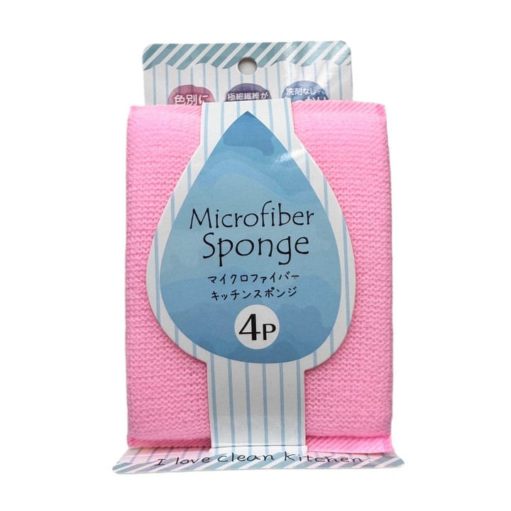 Microfiber kitchen sponge 4p