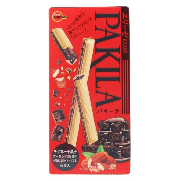 Bourbon Pakila Chocolate Crunch Wafer Sticks 6 pack box